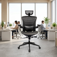 Chaise de bureau pivotante moderne et réglable en maille respirante avec soutien lombaire - Usage commercial