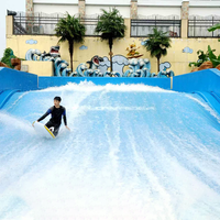 Simulateur de surf FlowRider commercial, machine à vagues de surf professionnelle pour parc aquatique, pour parc d'attractions
