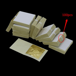Hojas de Oro Comestible de Grado Alimenticio 2.7*2.7cm 24k, 99% Oro Puro, Textura Suave, Estilo Moderno y Antiguo, para Uso Religioso y en <span class=keywords><strong>Sushi</strong></span> - Product Image 6