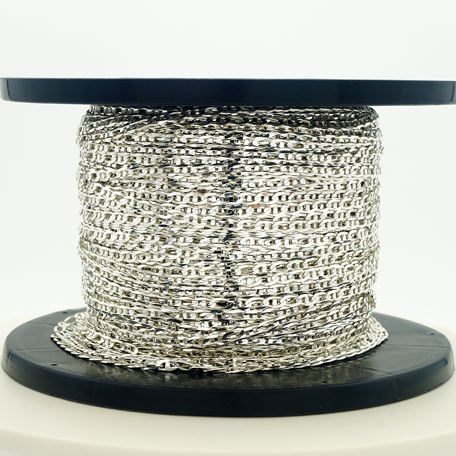 Wholesale Curb 925 Sterling Silver Chains for Jewelry Making