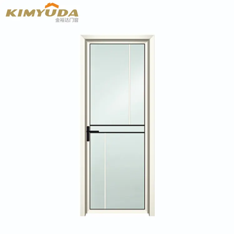 Jyd porta de vidro de alumínio, porta cinza de vidro temperado moldado de alumínio frança porta de vidro porta com dobradiça para interior