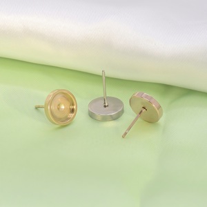 Stainless Steel <b>Round</b> Earring <b>Posts</b> Thickened Welded For Earring Making DIY Jewelry Findings Rose Gold Steel Gold - Product Image 4