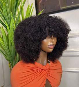 非洲杰瑞卷曲300% 密度机制作假发SDD超双拉100% 天然生供应商短卷发人发假发 - Product Image 2