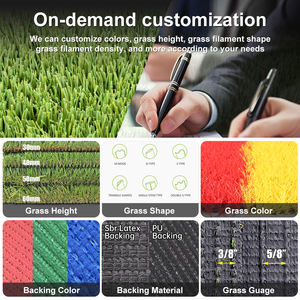 พรมหญ้าเทียมสีเขียวสนามหญ้าเทียมสำหรับตกแต่งกลางแจ้งสนามหญ้าเทียม LFL - Product Image 5