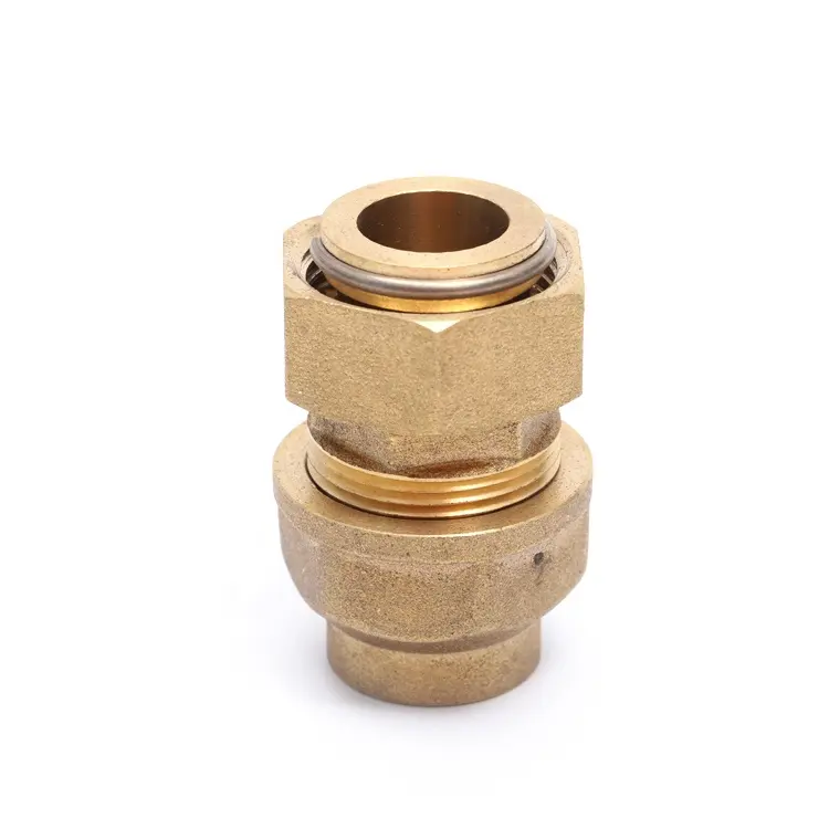 6mm Chinese pipe forged Female Equal Hydraulic Straight Reduction Brass Compression Tube Fitting