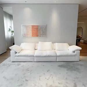 เก้าอี้เดี่ยวหุ้มผ้าเชนิลล์สไตล์วาบิซาบิ โซฟาพักผ่อนแบบอัดแน่นคล้ายก้อนเมฆ พร้อมโครงสร้างแข็งแรงทนทาน - Product Image 3