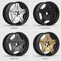Jantes monobloc forgées à cinq branches, design étoile, à déport profond pour voitures de luxe, SUV grand format, roues sur mesure pour véhicules de direction / JDM / USDM
