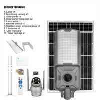Farola Solar LED con Cámara CCTV para Exteriores, Inalámbrica, IP67, Luz de Monitoreo Solar