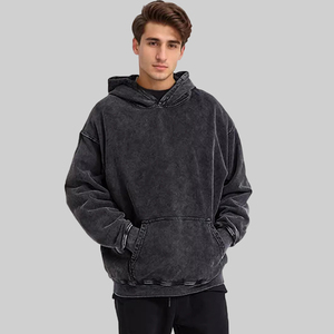 Nouveau logo de broderie <span class=keywords><strong>d</strong></span>'impression personnalisée pour unisexe 400 Gsm à capuche personnaliser vierge <span class=keywords><strong>d</strong></span>écontracté surdimensionné sweats à capuche 400gsm - Product Image 3