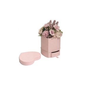 Factory Wholesale <strong>Heart</strong> <strong>Shape</strong> Wedding Rose Hat Flower <strong>Boxes</strong> with Drawer - Product Image 3