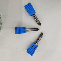 Fraise combinée PCD à queue haute brillance, chanfreinage bidirectionnel, outil de coupe diamanté pour meulage CNC 5 axes, pour cuivre, PC, acrylique, ODM