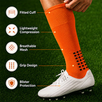 Chaussettes de football antidérapantes OEM pour joueurs, entraînement intérieur/extérieur, vente en gros