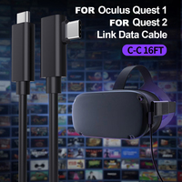 Cable 3M 5M USB 3,2 Gen1 Tipo-C a Tipo-C Carga rápida 5Gbps Enlace de 90 grados para auriculares VR y teléfono móvil