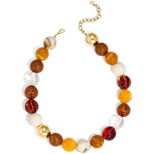 Collar de Cuentas Multicolor Arcoíris Vibrante, Chapado <span class=keywords><strong>en</strong></span> <span class=keywords><strong>Oro</strong></span>, con Bolas Grandes, para la Playa <span class=keywords><strong>en</strong></span> Verano - Product Image 6
