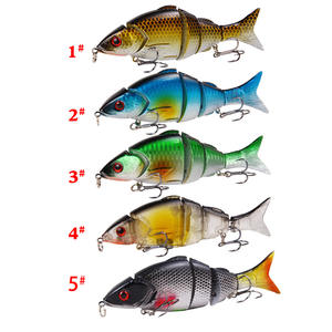 Señuelo de pesca Kfsf Five Joint Fish Lure de 12.5cm y 21g, cebo duro tipo Minnow para pesca de lubina en aguas medias con anzuelo triple. - Product Image 2