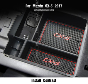 Vtear-caja de almacenamiento con reposabrazos para <span class=keywords><strong>Mazda</strong></span> CX-5, <span class=keywords><strong>CX5</strong></span>, 2017, 2018, <span class=keywords><strong>2019</strong></span>, <span class=keywords><strong>accesorios</strong></span>, compartimento central, contenedor, bandeja, soporte para remolque - Product Image 3