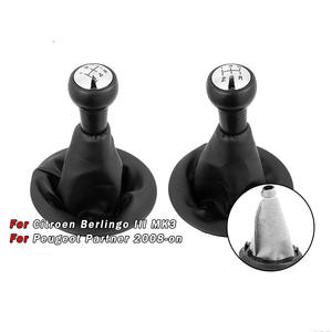 DONGNENG Durable 5 Car Gear Shift Knob Gaiter Boot Cover para Citroen <span class=keywords><strong>Berlingo</strong></span> II Peugeot Partner II Fiesta 2008-2018 ABS Plastic - Product Image 3