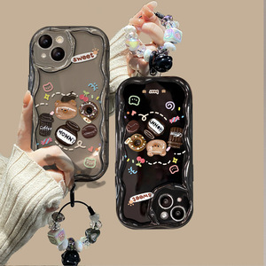 Nuova Cover per <span class=keywords><strong>iPhone</strong></span> 15 Pro Max 14 13 12 <span class=keywords><strong>11</strong></span> con Orsetti 3D Cartoon e Catena, Protezione Antiurto Personalizzata - Product Image 1