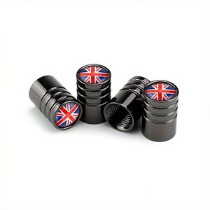 Aluminum Alloy Valve <b>Cap</b> With Union Jack Flag Design For Car Tire Air <b>Stem</b> <b>Caps</b> - Product Image 3
