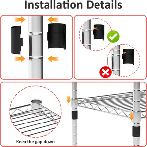 Unidad de <span class=keywords><strong>estantería</strong></span> de 5 niveles Estantes de almacenamiento estrechos Estantes de metal de alta resistencia para garaje Estantes de metal para cocina Restaurante <span class=keywords><strong>Despensa</strong></span> Lavandería Slvier - Product Image 4