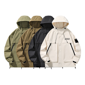 Vêtements pour hommes teints en usine avec logo personnalisé ODM, vente en gros, vêtements de travail d'extérieur, coupe-vent, sport, randonnée, voyage, <span class=keywords><strong>softshell</strong></span> - Product Image 2