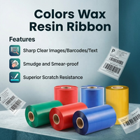 Cinta de Transferencia Térmica de Resina de Cera Verde TTR, Cinta de Color para Impresora Térmica de Códigos de Barras, Cinta de Cera, Cinta de Resina, Cintas de Cera y Resina