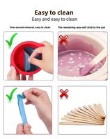 Bol en silicone pliable résistant aux hautes températures pour la fusion de cire, pour l'épilation et l'utilisation de masques, design minimaliste moderne