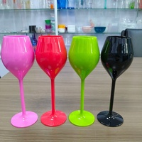 Gobelets à vin réutilisables sans BPA, verres à vin en plastique incassable avec un design élégant pour les fêtes et les mariages