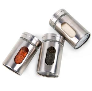 Lọ Gia Vị Thủy Tinh Trong Suốt Bán Chạy Lọ Gia Vị Lọ Muối Tiêu Với Đôi Môi Thép Kim Loại - Product Image 1