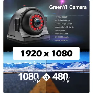 GreenYi AHD 1920*1080P בחדות גבוהה ראיית לילה אור כוכבים רכב רכב מצלמה אחורית עבור משאית אוטובוס 4Pin או כבל <span class=keywords><strong>AV</strong></span> - Product Image 2