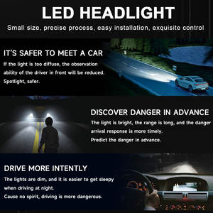 Ampoules de phares LED A81 haute puissance 150W 20000 Lumens 6000K, phares de voiture étanches IP68 avec lentille de projecteur, feux de conduite universels - Product Image 4