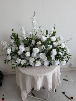 W-D063 Chemins de table floraux artificiels, arrangements floraux pour allées de mariage, boules de fleurs pour décoration de mariage