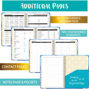 Venta al por mayor/Julio personalizado/2025 -- Junio/2026 A5 planificador espiral inglés semanal mensual planificador anual diarios con banda elástica - Product Image 3