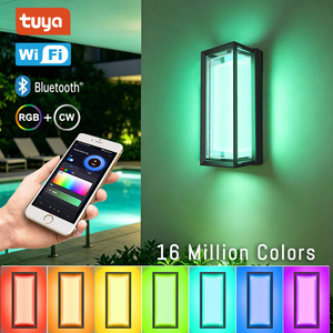RGBCW App <strong>Controlled</strong> LED Outdoor Wall Light 14 Inch 22W IP65 ETL CETL 100-277V Exterior Aluminum Wall Lamp - Product Image 6