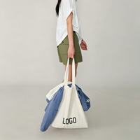 Sac fourre-tout en toile robuste et résistant avec poignées cousues en point de croix, sac en coton durable et réutilisable pour les courses