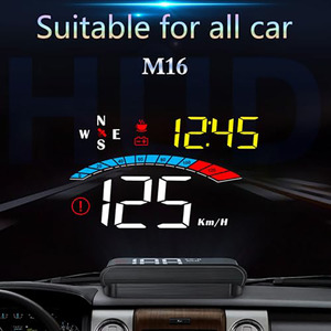 Kính chắn gió HUD OBD2 <span class=keywords><strong>Speedometer</strong></span> LCD hiển thị với tốc độ hiển thị rpm điện áp nước Temp lái xe khoảng cách & cảnh báo quá tốc độ - Product Image 2