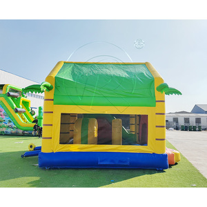 Castillo Inflable Comercial para Niños y Adultos, Castillo Inflable con Tobogán, Diseño de Jungla y León - Product Image 4