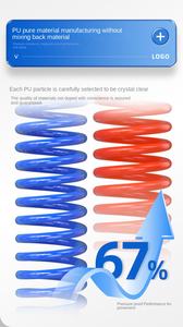 Tuyau d'air en PU pneumatique à joint noir, tuyau d'air pour pompe à air, compresseur d'air, tuyau de vapeur en <span class=keywords><strong>spirale</strong></span>, rétracteur - Product Image 4