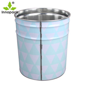 Seau métallique de 18 L avec couvercle, capacité 18 kg, en fer blanc de qualité alimentaire, impression personnalisée, vente directe usine - Product Image 4