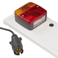 Nouvel ensemble de feux de remorque carrés en métal et PVC de 80 cm avec panneau lumineux, homologation E-mark 12V, câble de connexion 7 broches, garantie 1 an