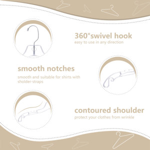 24 pezzi da 17 \ "<span class=keywords><strong>grucce</strong></span> in cristallo di <span class=keywords><strong>plastica</strong></span> trasparente Custom appendiabiti in <span class=keywords><strong>plastica</strong></span> trasparente <span class=keywords><strong>per</strong></span> Boutique - Product Image 3