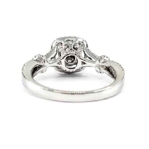 Hong Kong Fournisseur Bijoux Grande Offre Top Qualité Platine Blanc Or Véritable Diamant Coussin Petit Anneau de groupe Pour Madame - Product Image 3