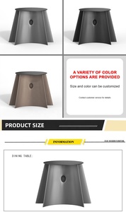 طاولة طعام من الحجر المتلبد بحواف طبيعية مع 6 كراسي، طقم غرفة طعام تركي مع طاولة دوارة - Product Image 3