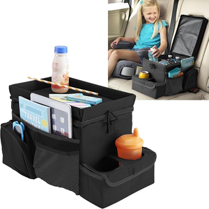 Auto-Rücksitz-Organizer mit Kühlfach, Getränkehalter, Ablage und Seitentasche, Faltbare Auto-Aufbewahrungstasche für Familienreisen, Kofferraum-Organizer - Product Image 1