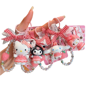พวงกุญแจสายรัดข้อมือ PVC QYS ตุ๊กตาการ์ตูน 3 มิติ จี้ห้อยกระเป๋านุ่มนิ่ม พวงกุญแจ ของขวัญส่งเสริมการขาย - Product Image 1