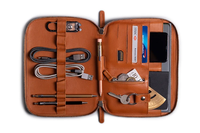 Sac de voyage pour hommes, mallette organiseur de câble de luxe pour la technologie du cuir, porte-monnaie d'affaires, dossier, pour le voyage