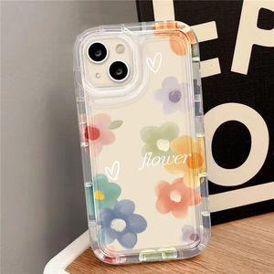 Funda para iPhone 17 Pro Max, diseño popular de corazón y flores en pantalla completa, funda protectora a prueba de golpes con orificio grande - Product Image 4