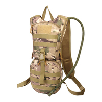 Mini mochila de hidratação tática, bolsa militar exército camel
