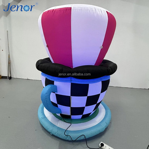 Tasse à thé gonflable mignonne de dessin animé, décoration de scène pour fête sur le thème du jardin d'<span class=keywords><strong>Alice</strong></span> au pays des merveilles, publicité - Product Image 1