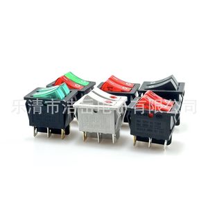 Interrupteur à double bascule KCD3 16A 250V en plastique PA66 avec voyants lumineux pour montage mural - Product Image 5